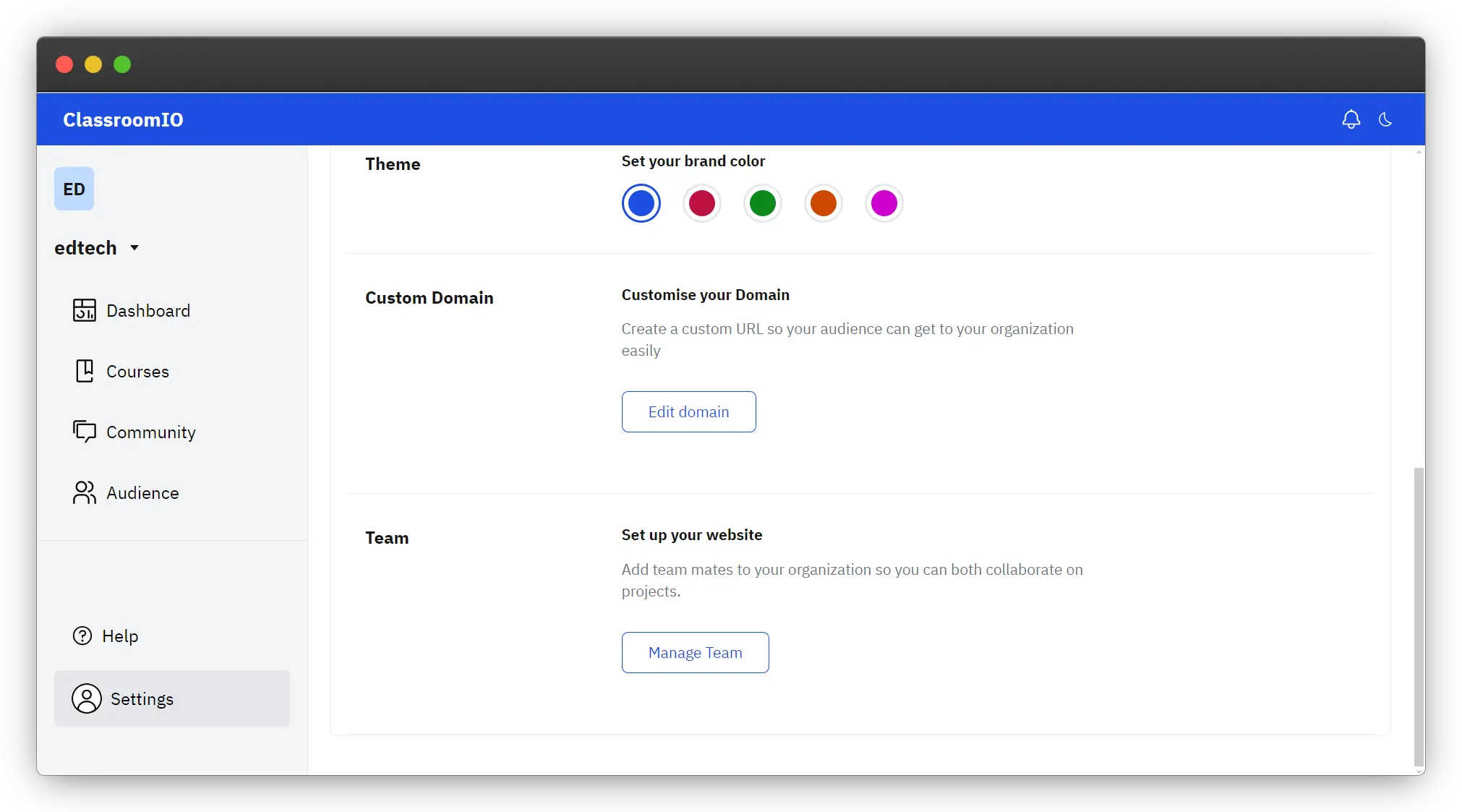 Custom Domain setup